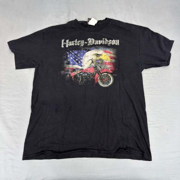 Harley-Davidson Other - VTG Y2K Harley Davidson‎ American MENS XL Bald Eagle T-Shirt Boston Faneuil Hall